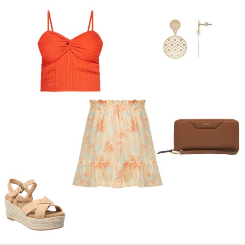 Flirty chiffon flounce skirt